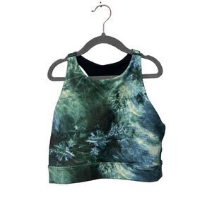 Carbon38 Pull On Distorted Tie Dyed Pattern 3 Strap Back Sport Bra Size XXS